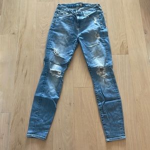 7 for all mankind high waist skinny jeans